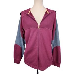 XXL Maroon Long Sleeve Hoodie Jacket